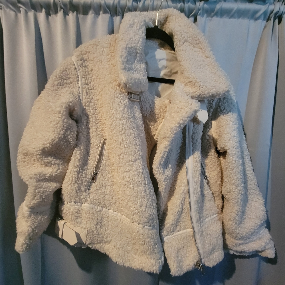 Oversized moto jacket